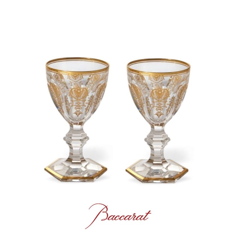 BACCARAT „Harcourt Empire“ krištolinės desertinio vyno taurės, 20 a. II pusė