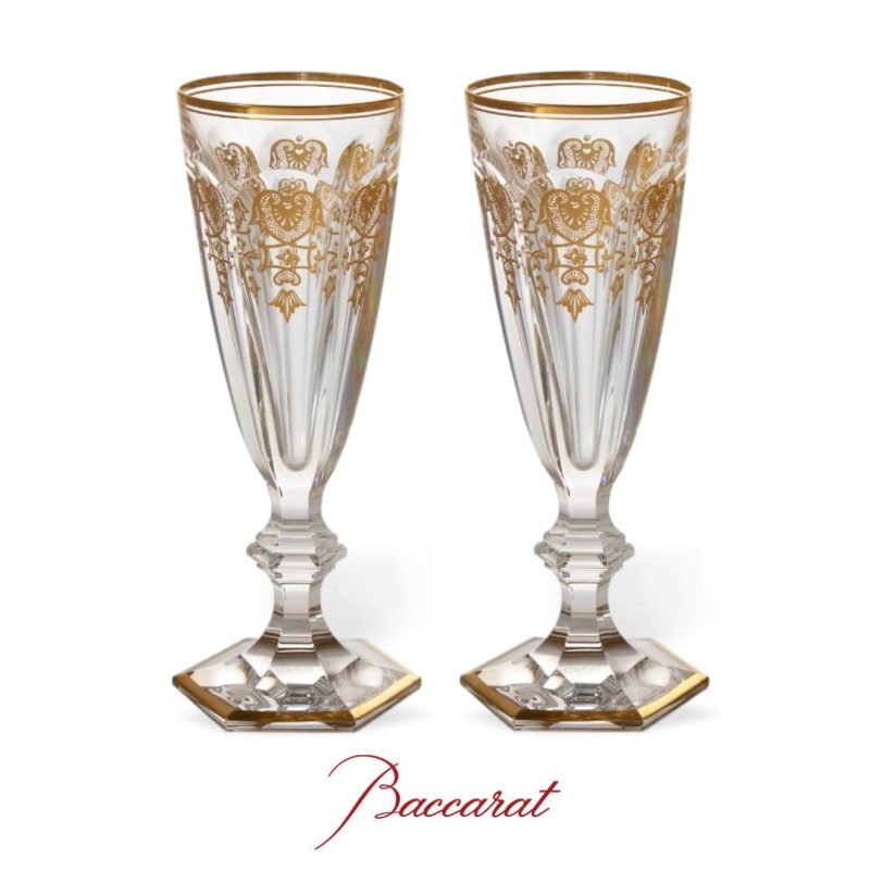 BACCARAT „Harcourt Empire“ krištolinės šampano taurės, 20 a. II pusė