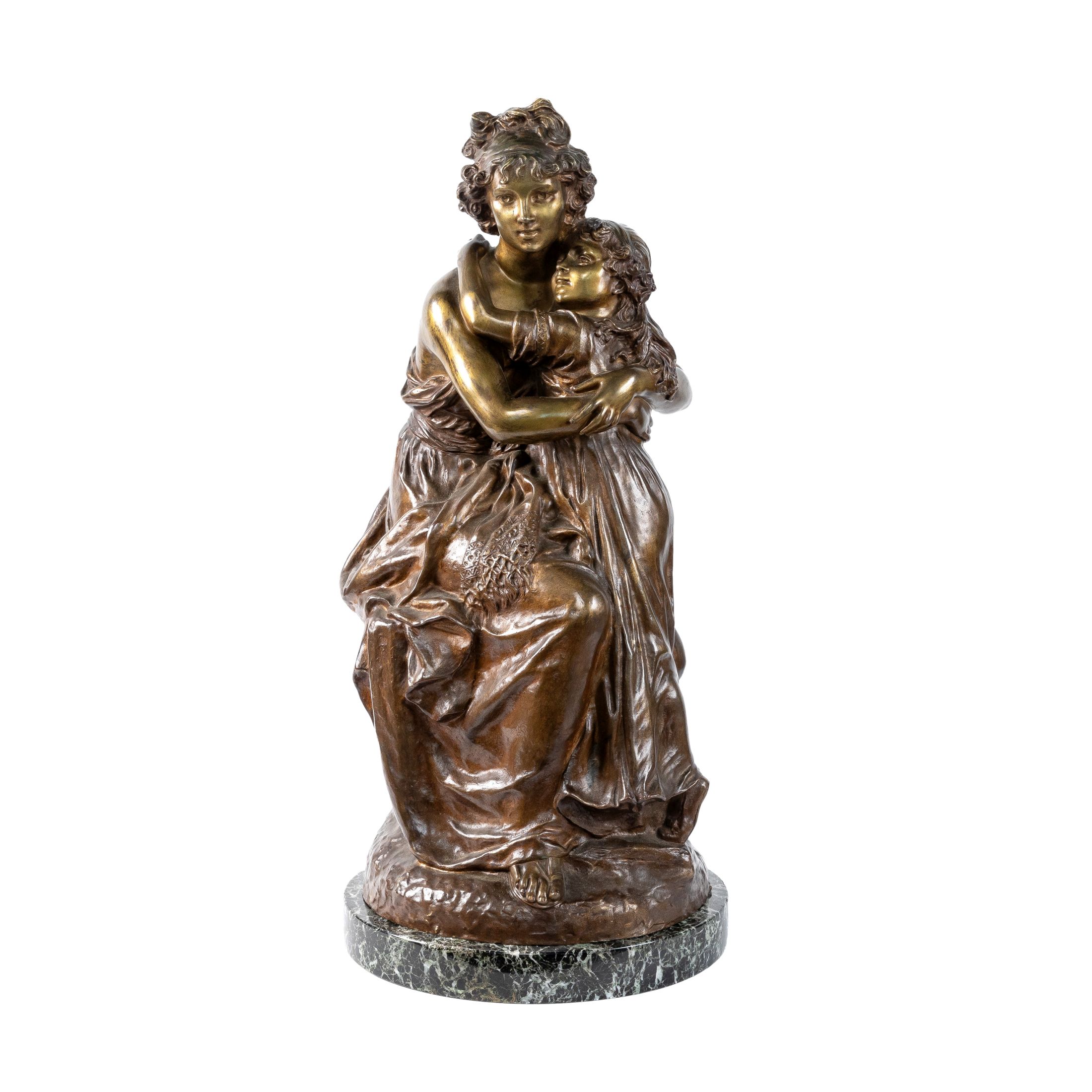 M. Charny bronzinė skulptūra „Madame Vigée Le Brun su dukra Julie“, apie 1900 m.