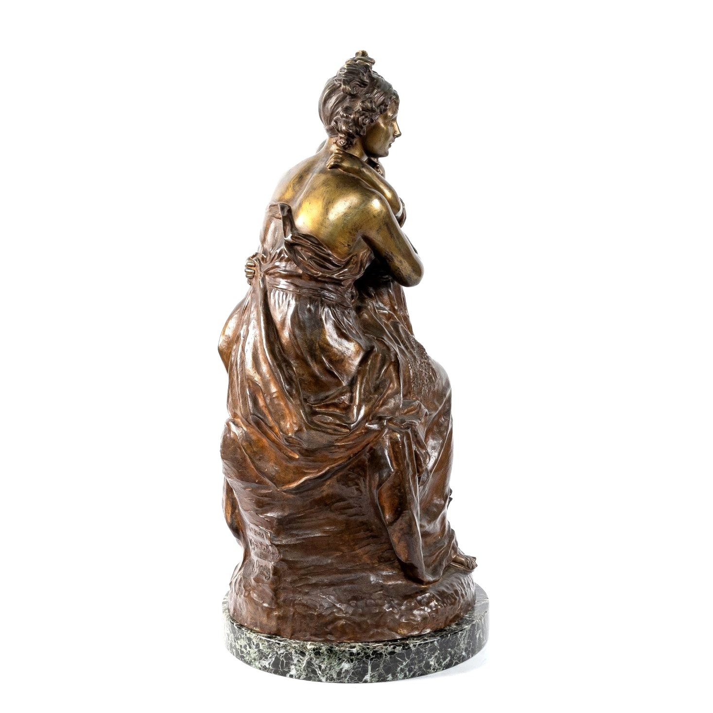 M. Charny bronzinė skulptūra „Madame Vigée Le Brun su dukra Julie“, apie 1900 m. - Image 7