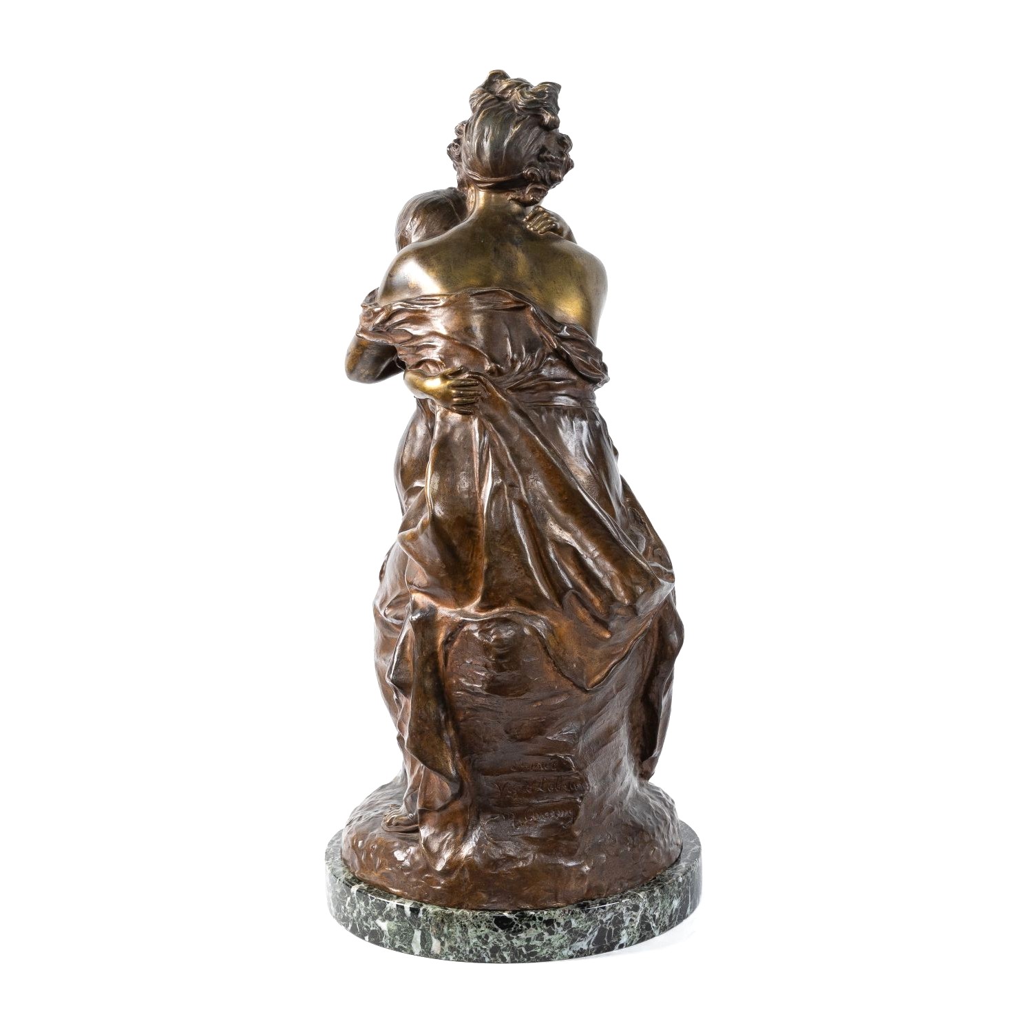 M. Charny bronzinė skulptūra „Madame Vigée Le Brun su dukra Julie“, apie 1900 m. - Image 8